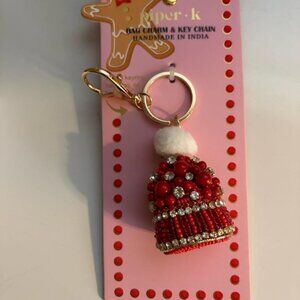 Piper K Santa Hat Bag Charm & Key Chain